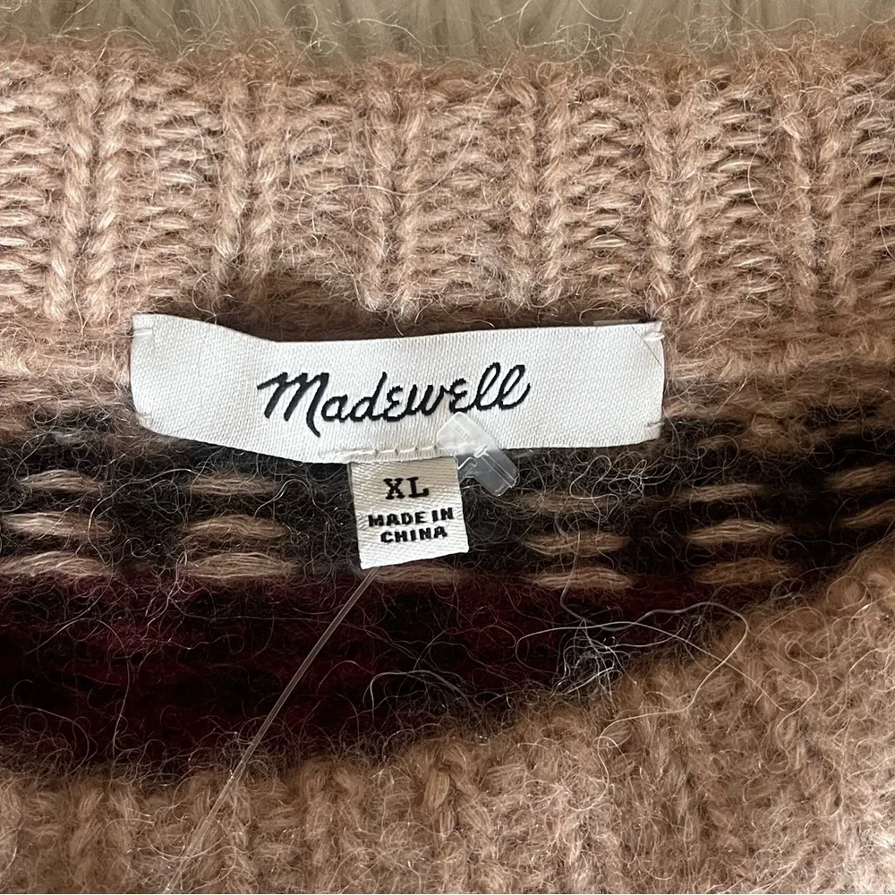 {Madewell} Fair Isle Alpaca and Merino Wool Blend Sweater - Womens XL - NWT